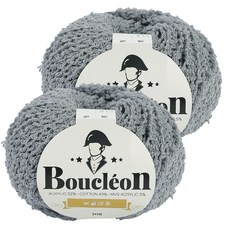 Knitt Boucleon 編織線 50g, 316 灰色, 2個