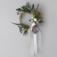 블루밍앤미 그린 스키미아 라탄 리스, 혼합색상