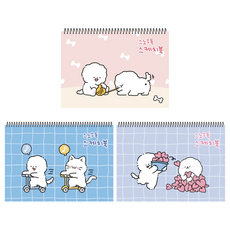 위드나 스노우독 스케치북 3종 x 21매 세트 80-0158, 8절, 1세트