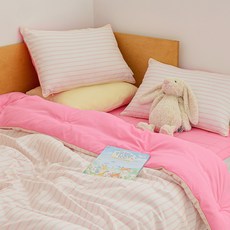 잠자코 도레미 콩솜 사계절 어린이 차렵이불, 뉴 핑크