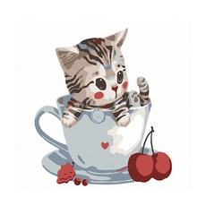 Aiemmini DIY傑作繪畫組合 20*20cm, 娘娘杯