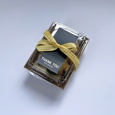 Tina Picnic 迷你牛皮紙免洗容器 + 黑色貼紙 + 黃色緞帶組合, 20套, 餐盒(20入) + 黑色貼紙(20入) + 黃色緞帶(20入)