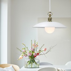 WONHA 餐桌燈 裝潢吊燈照明 Paro 1燈, 白色 + 金色