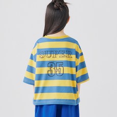 바브키즈 주니어 아동용 슈퍼 35 스트라이프 티셔츠