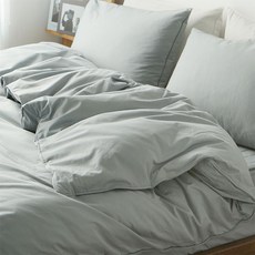 파코홈 굿메이드 60수 샤틴 홑겹 이불 커버, 쉐도우블루