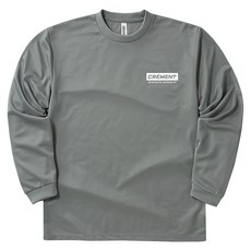 urbantee 中性款字母印花涼感長袖T恤, 灰色