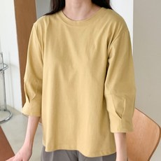 Lalaon 女款細褶泡泡袖T恤 RN030