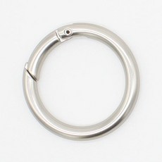 單觸式開口彩色O型環 25mm, 霧面銀色, 2個