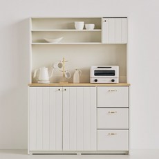 스칸디무드 국내제조 쿠엔코 서랍 주방수납장 상부장 세트 1200 방문설치, 오크화이트