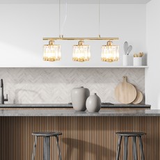 WONHA 室內設計三燈餐桌燈 6929-3, 金色