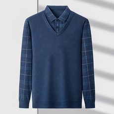 남성용 DM 중년 베스트 캐주얼 긴팔티 2302