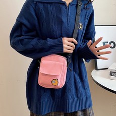 하라로이 아동용 오렌지 캔버스 핸드폰 크로스 가방