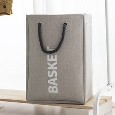 OLIVING 大容量布藝洗衣籃 50L, 米色