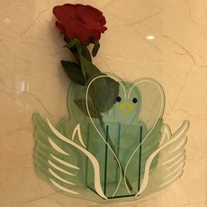 塔尼家 裝飾壓克力花瓶 ZSP040, 天鵝 綠色