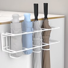 BONARAON 鐵製壁掛式雨傘架 小型 無掛鉤, 1個, 08 白色