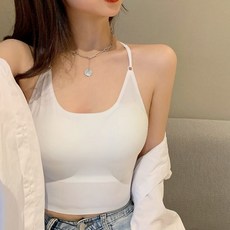 보나라온 캡 맨소매 나시 브라탑