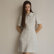 JuliynCalla Calla 111 One Fine Day Twinkle pleats Tweed Dress