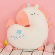 新鮮烤出的麵包般蓬鬆的獨角獸靠枕, 混色