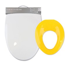 嬰兒用靜音馬桶蓋 M號, 白+黃, 1個