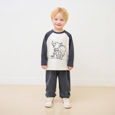 몰리멜리 아동용 디즈니 피노키오 앤덤보 드로잉 실내 상하의 세트