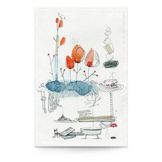 찍찍이 귀여운 수채화 다용도 가림막 커튼