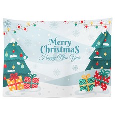 Arty Home 聖誕快樂法蘭絨掛毯, TYPE11, 1個