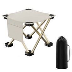 DTree 戶外折疊釣魚椅 B款 L, 米色, 1個