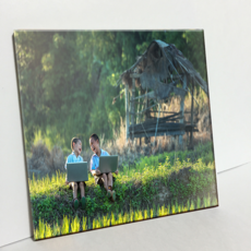 HTP 磁磚 C460 兩個男孩畫框, 燒製磁磚, 1個