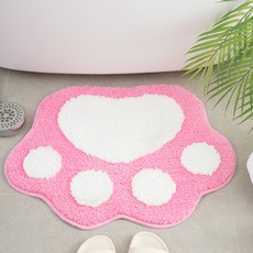 데이소이 귀여운 곰발바닥 욕실 발매트, 핑크