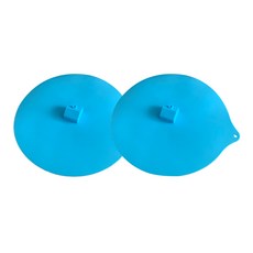 房屋造型氣孔矽膠鍋蓋 藍色, 27.5 x 25.5 x 2.5 厘米, 2個