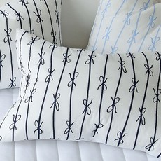 Nubile 緞帶高密度水洗純棉四季枕頭套