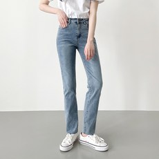 jalbba jean 女款可自行裁剪彈性直筒牛仔褲