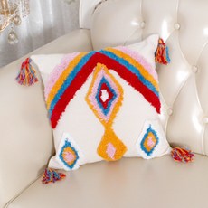 The Flow Company幾何圖案刺繡流蘇沙發靠枕, 2