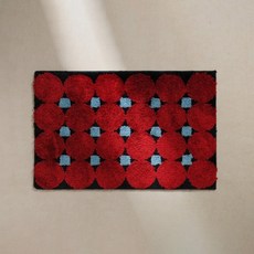 Good Good Shop北歐風浴室吸水腳踏墊, 紅色