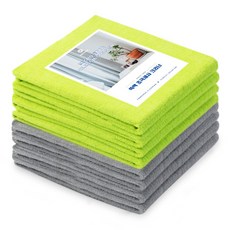 40*60cm檸檬綠擦地布 4入+灰色擦地布 4入, 1套