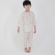 더오투투 아동용 비 해피 7부 봄 여름 실내복 상하의 세트