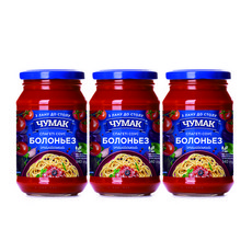 CHUMAK 波隆那義大利麵醬, 3個, 340克