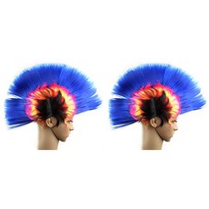 雞冠搖滾假髮, 3型, 2個