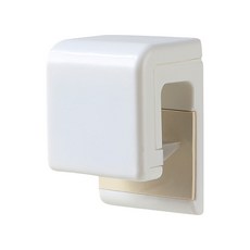 JLIFE 餅乾造型牙膏管夾 黏貼式, 白色, 1個