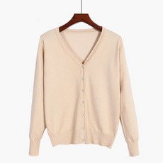 모네타 여성용 베이직 모던 솔리드컬러 가디건