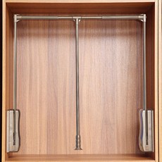 MashaTwo 空間利用更衣室下拉式半自動衣架, 棕色