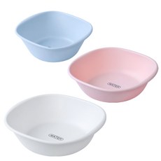 MONACO OLIVE La Pastel Square Basin Sky Sky 小號+粉色中號+白色大號3件套, 1套, 天空（小）、粉色（中）、白色（大）