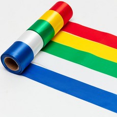 剪綵儀式用 五色剪綵緞帶組 5cm x 15m, 紅色, 黃色, 綠色, 白色, 藍色, 1套