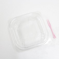 일회용 미니 투명 반찬용기 + 미니포크, 100세트
