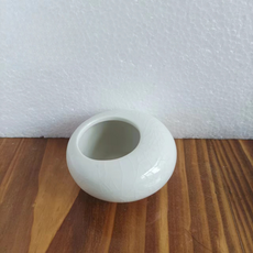 Treova 時尚冰裂釉花盆, 白色, 1個