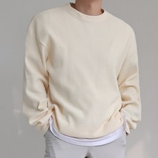 Despero 厚實Oversized鬆餅格紋針織運動衫