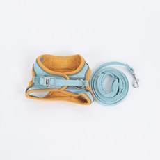 貓咪夜光背心式防暴衝胸背帶, 橘藍色