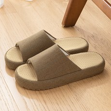 아리코 발편한 스트라이프 거실화, 브라운, 1개