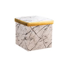 薰衣草茱蒂斯可折疊收納凳 38 x 38 x 38 cm, 白花石