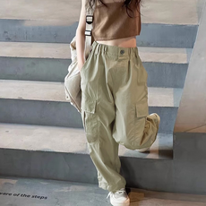 微笑爸爸 女童Demon口袋修身寬褲